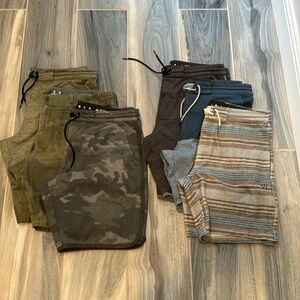 6 pair men’s Vissla sofa surfers shorts